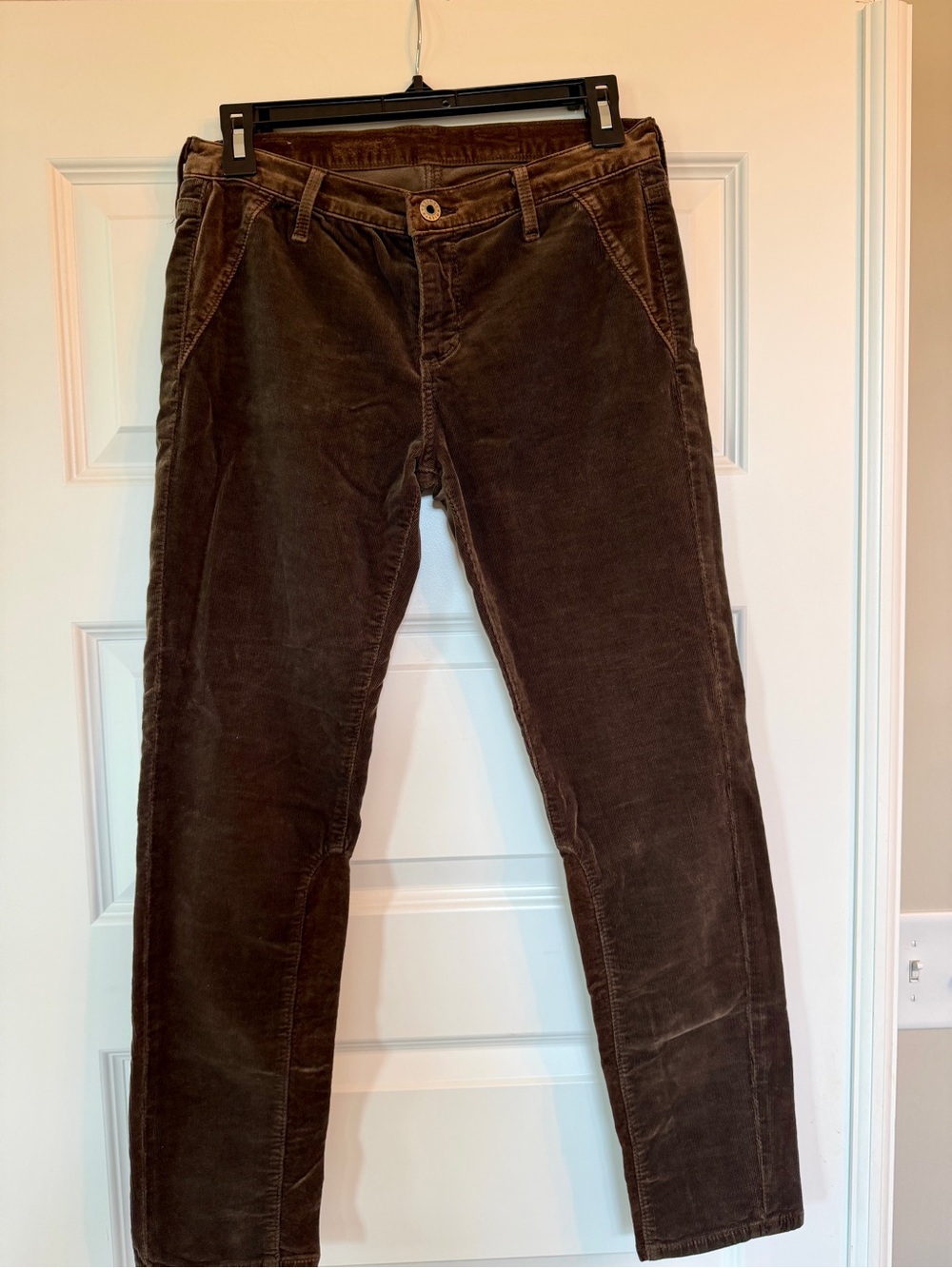 Ag Adriano Goldschmied Brown Velvet Corduroy Jeans